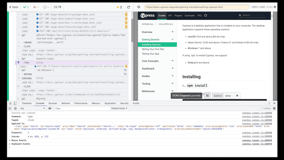 test automation with Cypress