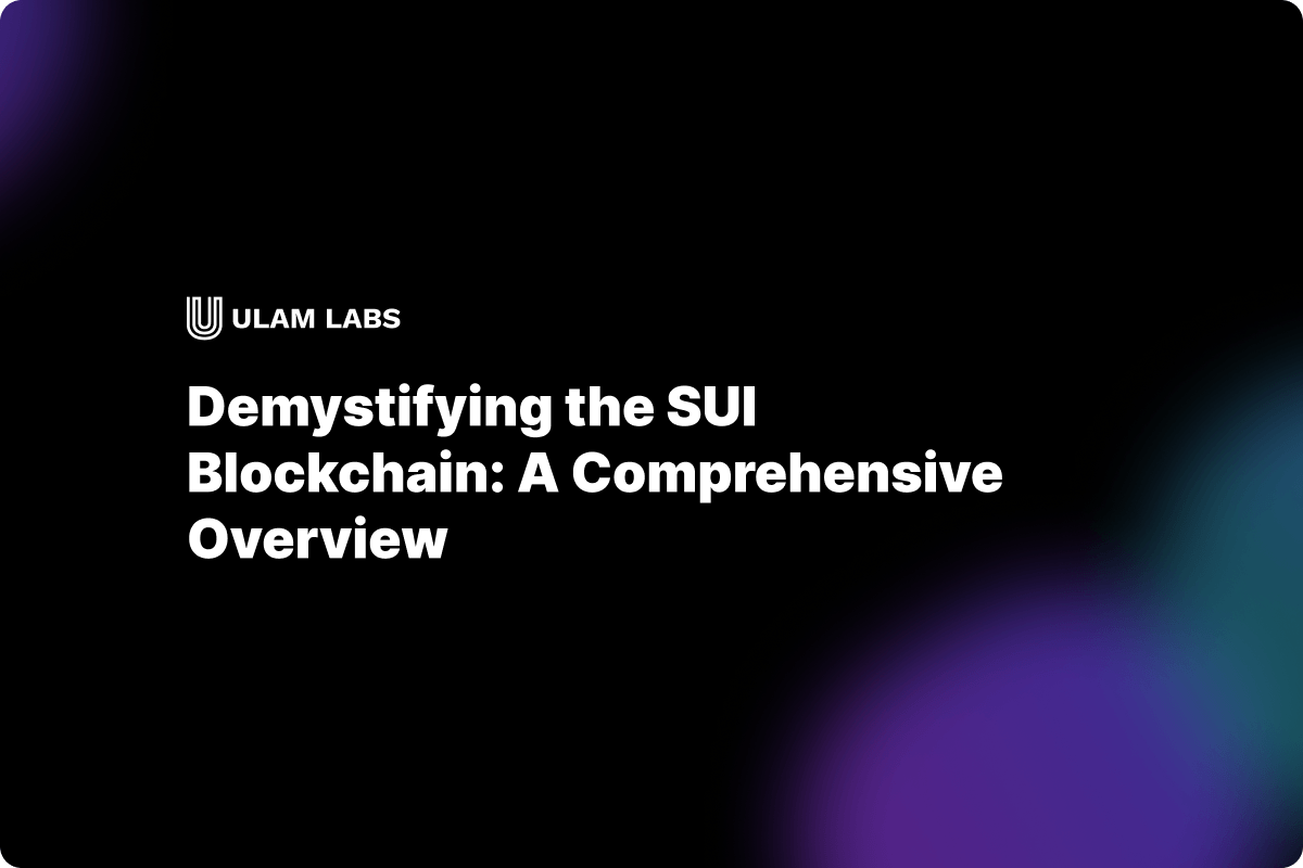 Demystifying the SUI Blockchain: A Comprehensive Overview