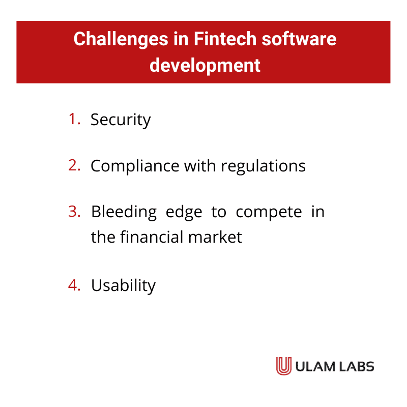 Challenges in Fintech software development - Ulam Labs