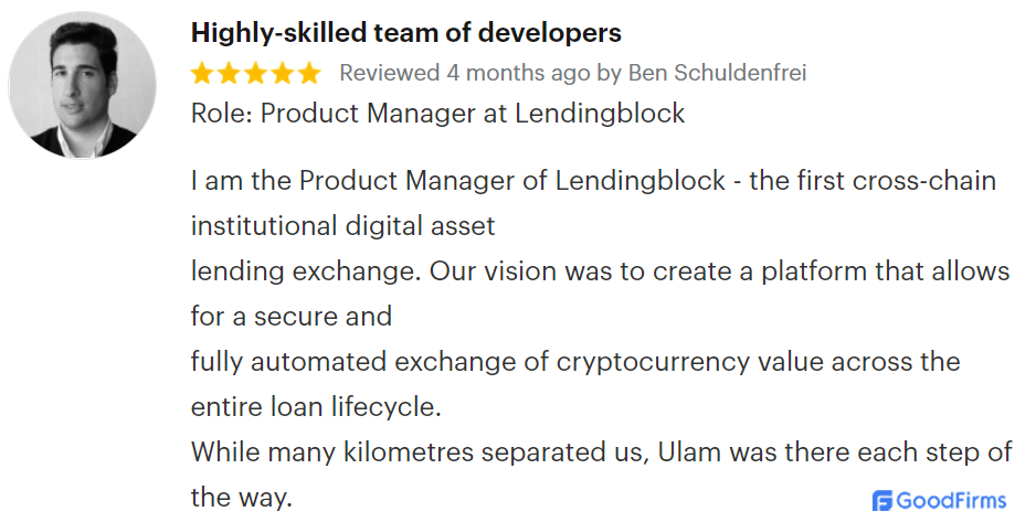 Ulam Labs review - Goodfirms