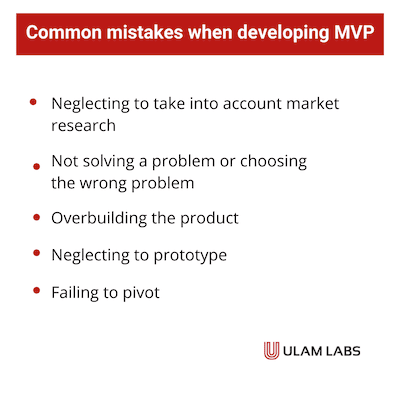 Common mistakes when building an MVP