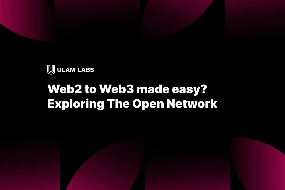 Web2 to Web3 made easy? Exploring The Open Network 