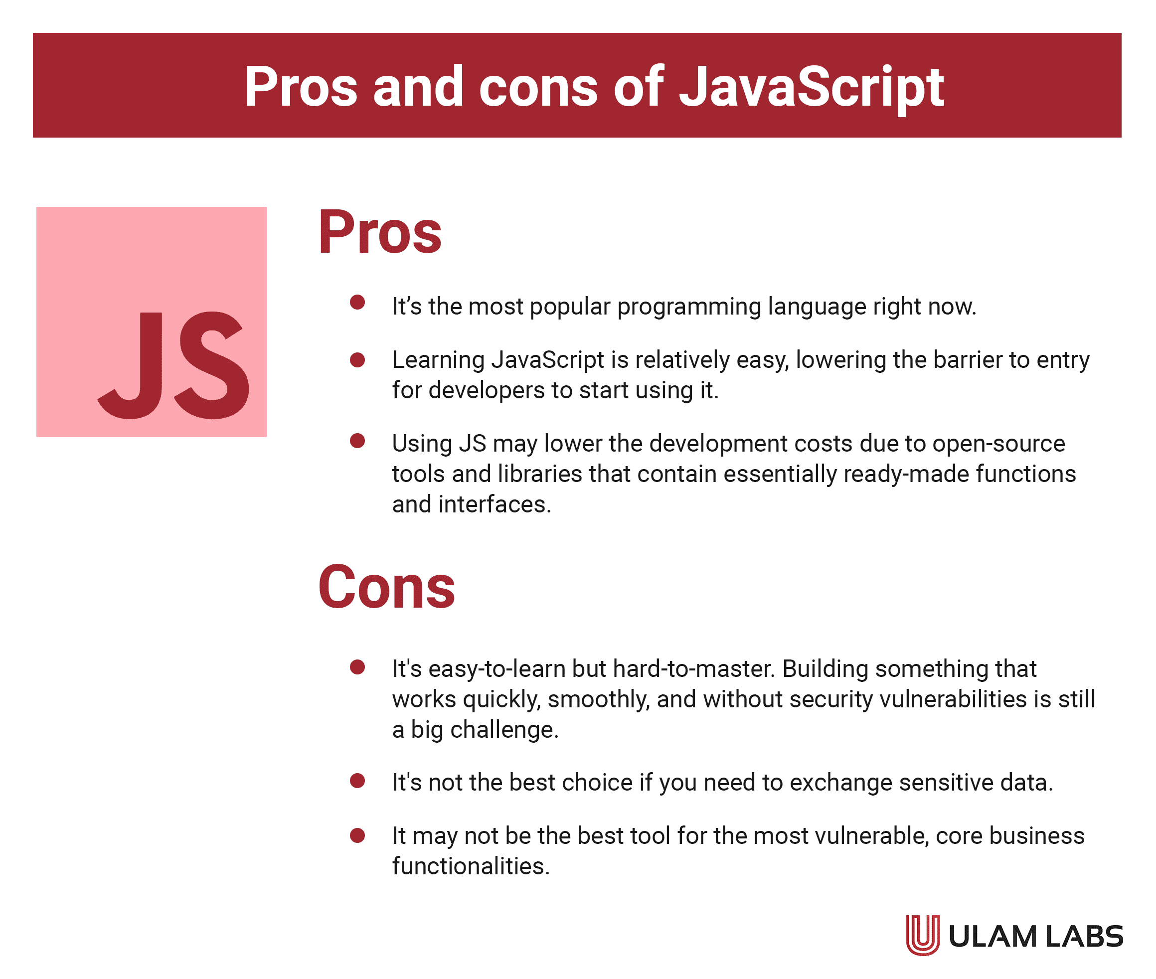 Pros and cons of JavaScript