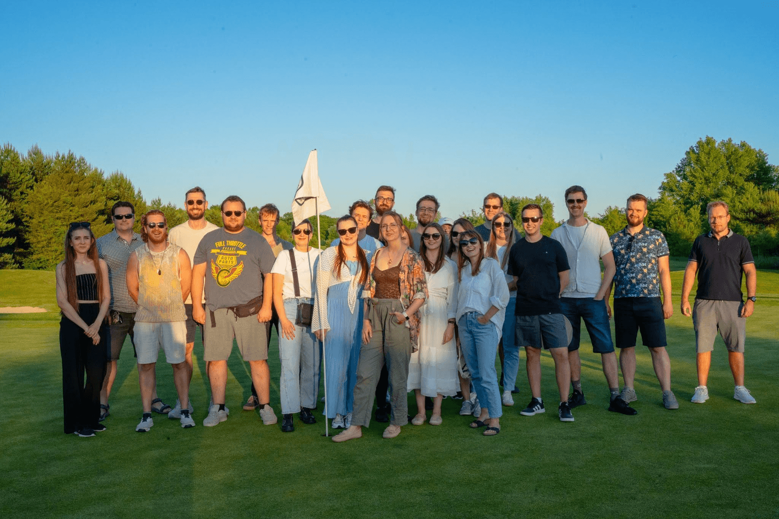 ULAM LABS team on the golf course
