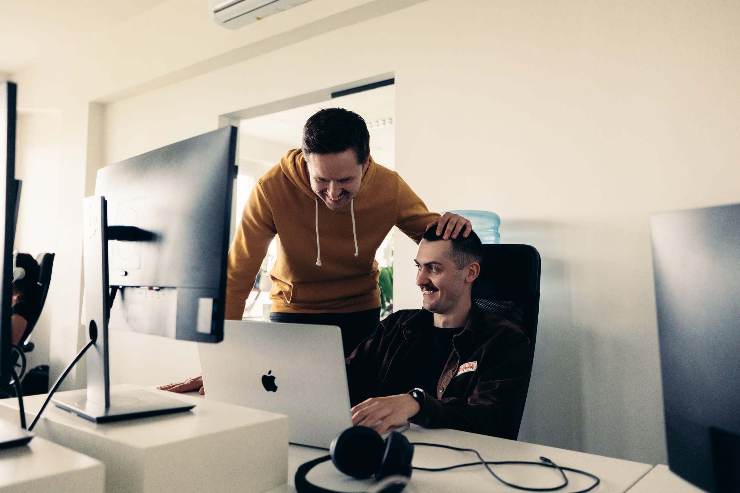 Team member at their workstation