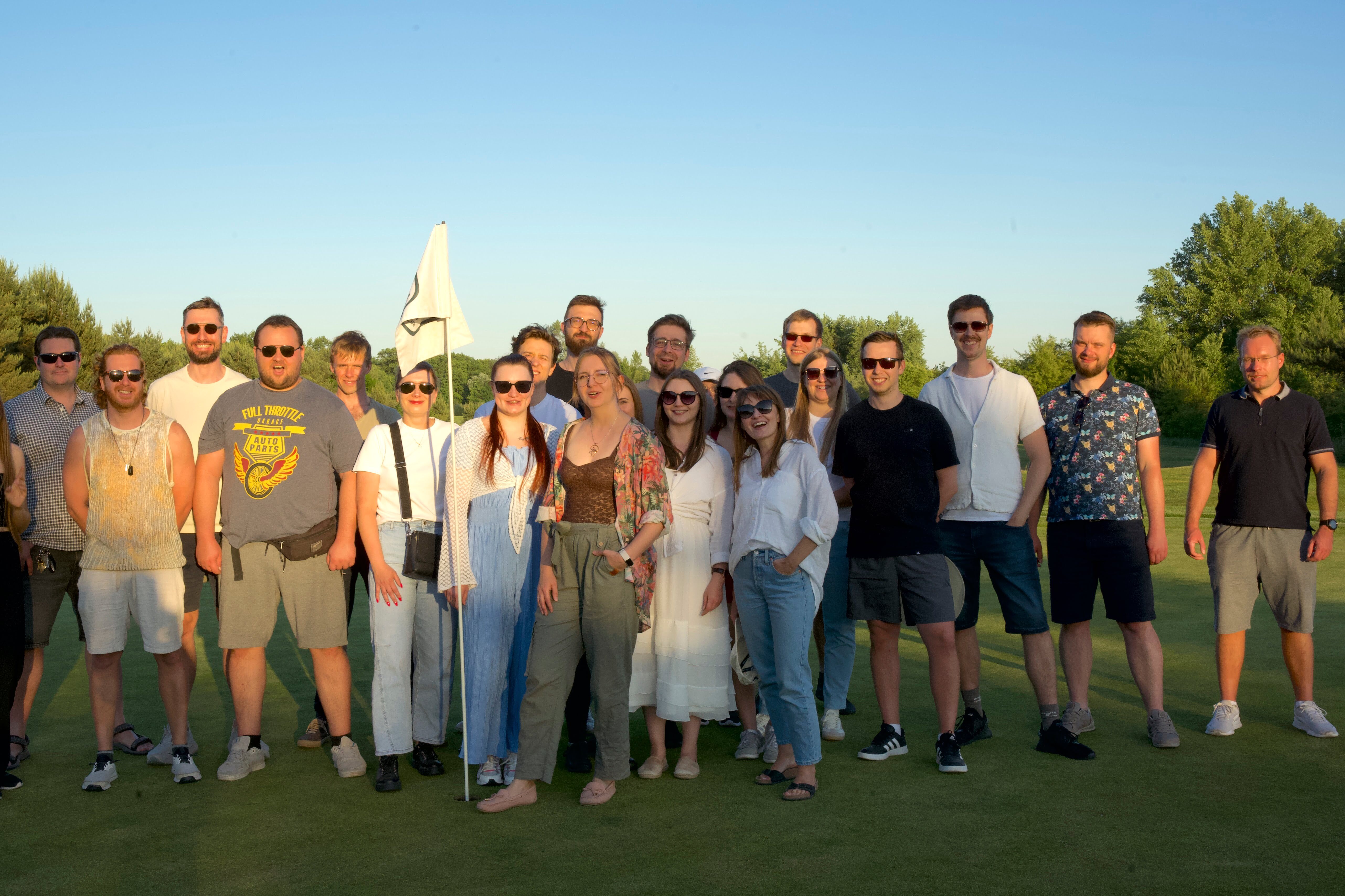 ULAM LABS team on the golf course
